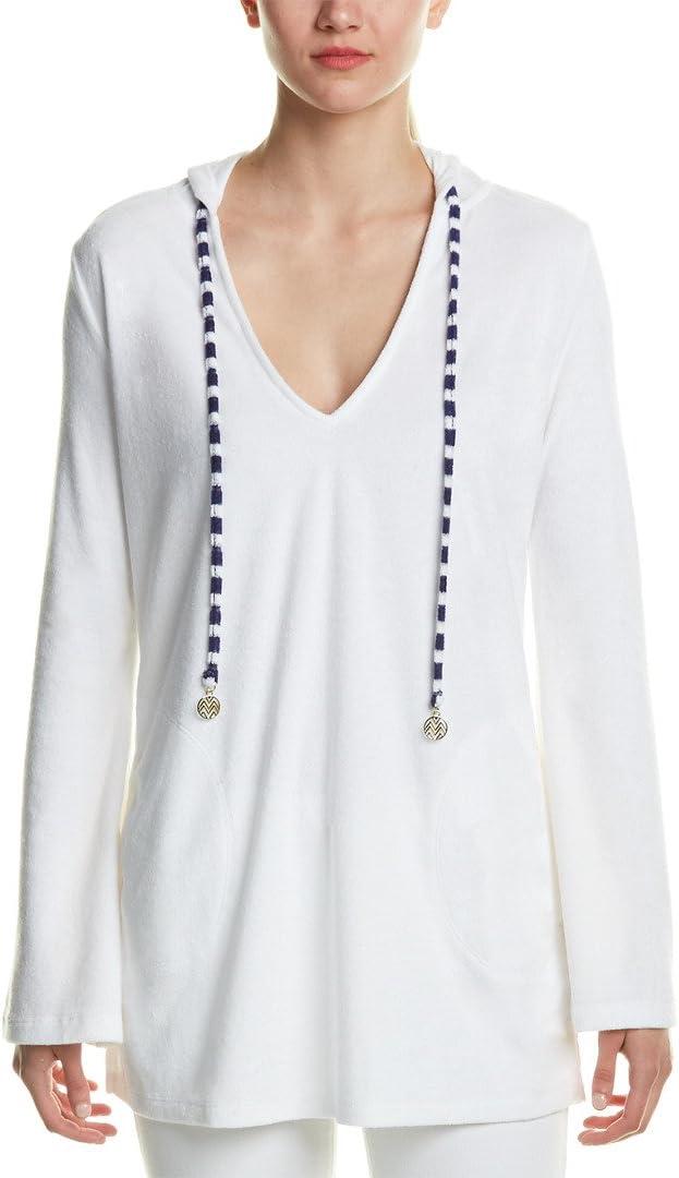 Macbeth Nauti Girl Terry Hooded Tunic Cover Up - White