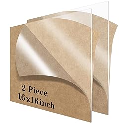 Lesnlok 2 Pieces 16x16 Acrylic Sheet1/8 Thick 3mm