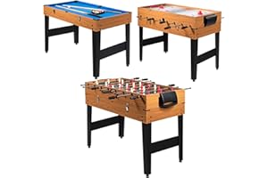 OFFICEJOY Multiple Foosball Table, 3 in 1 Game Table with Soccer, Sling, Horkey Game, 48" Combo Soccer Table for Kids, Adult, Party, Gatherings, Clubs, Game Room