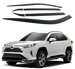 AUTOCLOVER Tape-On Rain Guards Window Visors 6 Pcs
