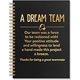 WUUCKOO A Dream Team 80 Sheets 160 Pages Funny Spiral Notebook, Team Appreciation Gifts for Employees, Team Member Gifts for Staff, Team Gifts for Coworkers Colleague
