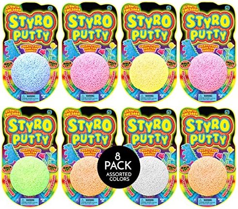 Styro Putty 8-Pack Fun Pack - Create Your own Styro Shapes (assorted colors) (8 Pack)