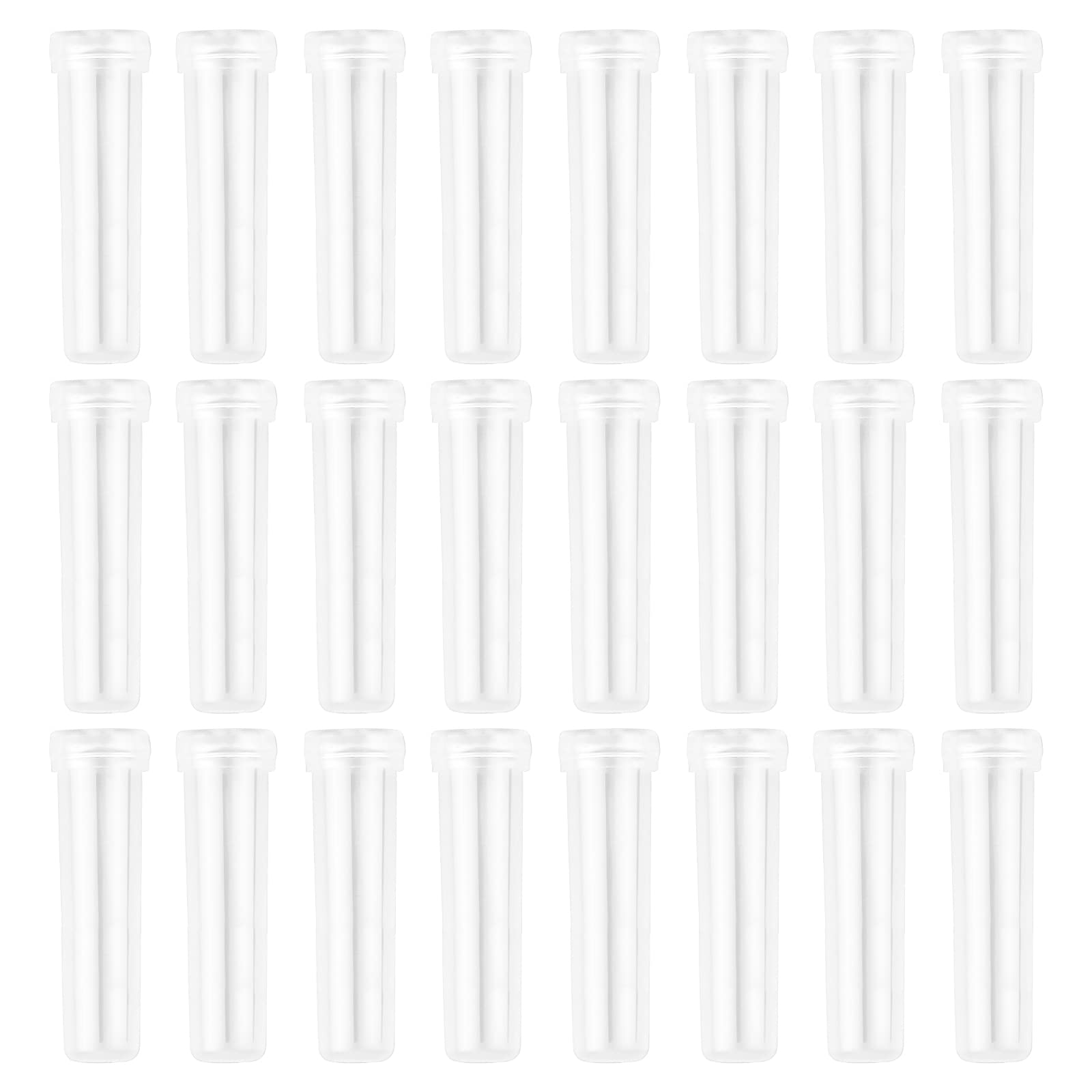 WANDIC 50 Pcs Flower Water Tubes, Reusable Plastic Floral Water Tubes with Caps Clear Flower Storage Vials for Flower Decoration - 4.33x0.7inch