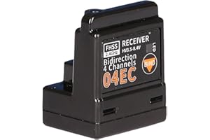 RHINOESC Receiver 04EC 2.4GHz 4CH S.BUS2 8.4V High Voltage Internal Antenna Compatible with FUTABA T-FHSS Transmitter for RC car,Truck,Rock Crawler and Boats (04EC Receiver)