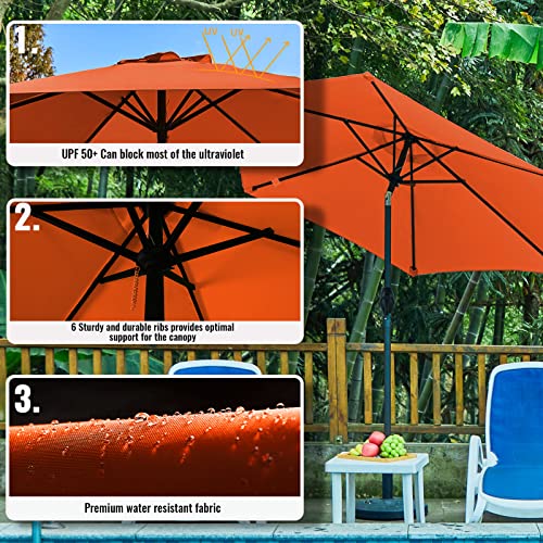 ROWHY 7.5ft Outdoor Patio Umbrella Table Umbrella Windproof Umbrella