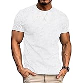 LOGEEYAR Men's Athletic Washed T-Shirts Basic Crew Neck Tees Tops Causal Distressed Cotton T Shirts for Men