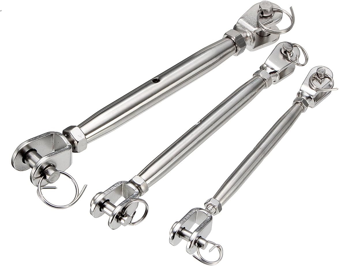 MYAMIA M5 M6 M8 Jaw & Jaw Turnbuckle 316 Stainless Steel Closed Body Rigging Screw For Marine Boat Yacht-M8