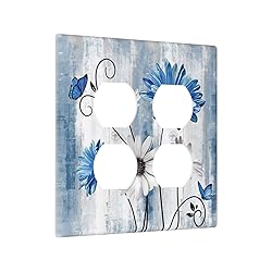 Sghxwp Decorative Outlet Covers Rustic Teal Blue
