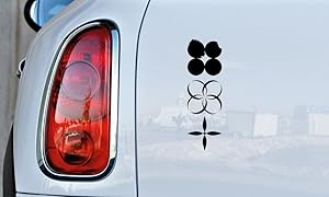 BTS Wings Vertical Logo Car Vinyl Sticker Decal Bumper Sticker for Auto Cars Trucks Windshield Custom Walls Windows Ipad Macbook Laptop Home and More (BLACK)