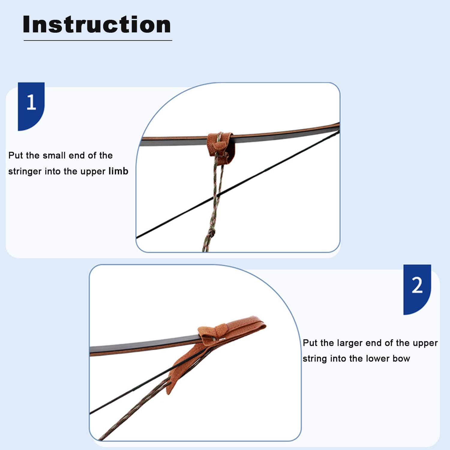 ASDW Archery Recurve Bow Stringer Bow String Tool Bowstring Rope Limbsaver Tool for Recurve Bow and Traditional Longbow : Sports & Outdoors