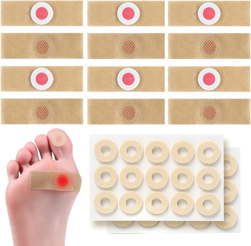 Raiflager 35 Pcs Corn Removal Pads, Foot Corn Cushions, Latex Foam Self