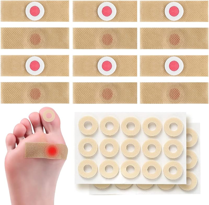 Raiflager 35 Pcs Corn Removal Pads, Foot Corn Cushions, Latex Foam Self