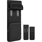 CaSZLUTION Keyboard Sleeve Travel Case for Wireless Bluetooth Full Size Keyboards (up to 20 Inches), 6.5" x 17.5" up to 6.5" x 20" Neoprene Protective Keyboard Case with Mouse Storage Pocket (Black)