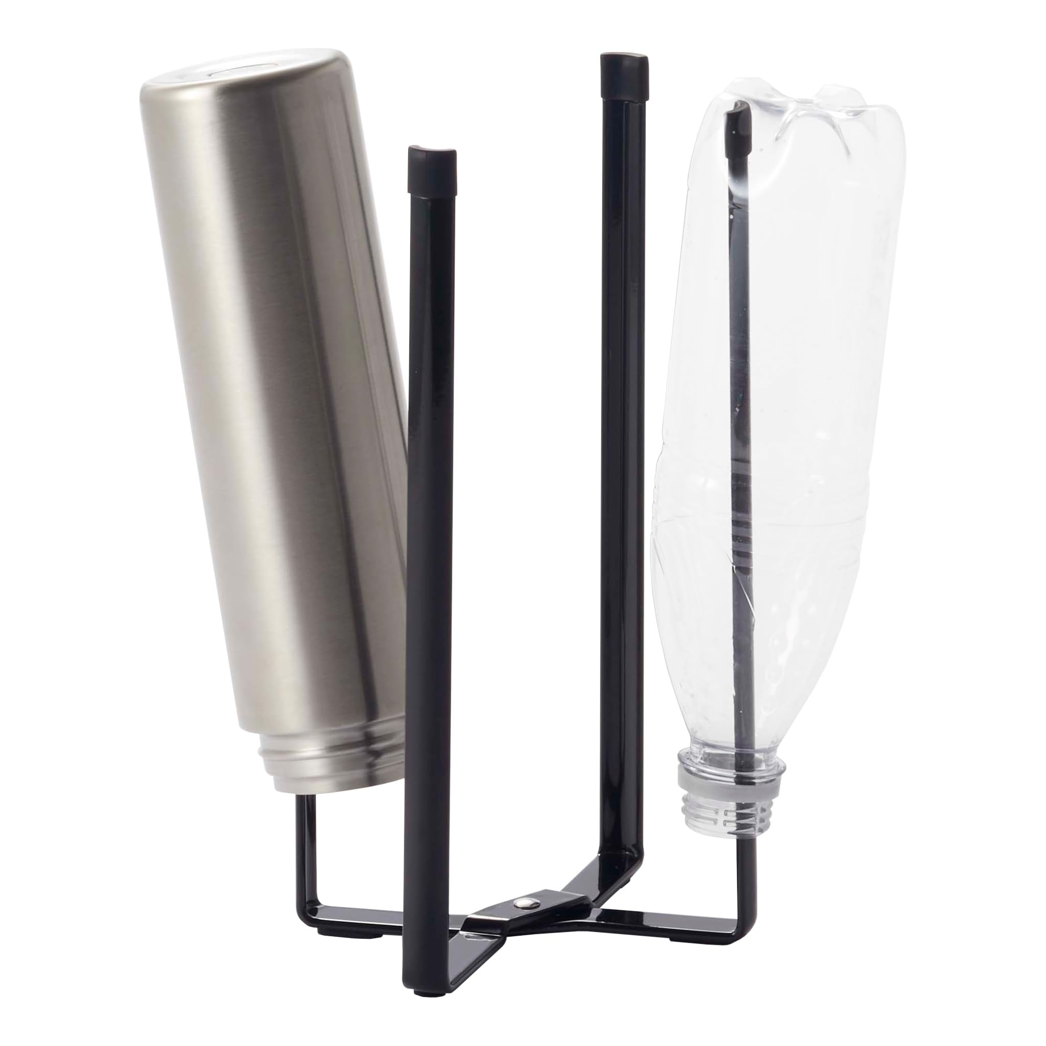 Yamazaki 6785 TOWER Kitchen Multi-Use Stand, black, Steel/Silicon Resin, Minimalist, 12 x 10 x 27 cm