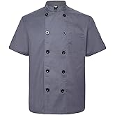 TopTie Unisex Short Sleeve Chef Coat Jacket