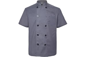 TopTie Unisex Short Sleeve Chef Coat Jacket