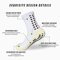 YUFREE SUN Men's Soccer Socks - Non Skid Anti Slip