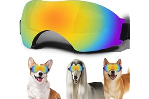 NICERINC PET Medium Dog Sunglasses, Dog Goggles with Adjustable Strap UV Protection Winproof Snowproof Dog Puppy Sunglasses, Suitable for Medium Dog Pet Glasses, Dogs Eyes Protection