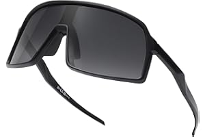 JM Polarized Sports Sunglasses Men Women, 80s Oversized Shield Baseball Cycling Glasses for Youth Kids Teens