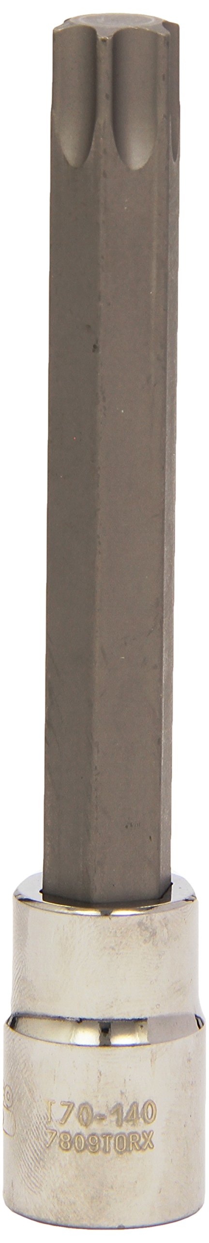 Bahco 7809TORX-T70-140 Long Square Drive Socket Driver, Silver, 1/2-Inch