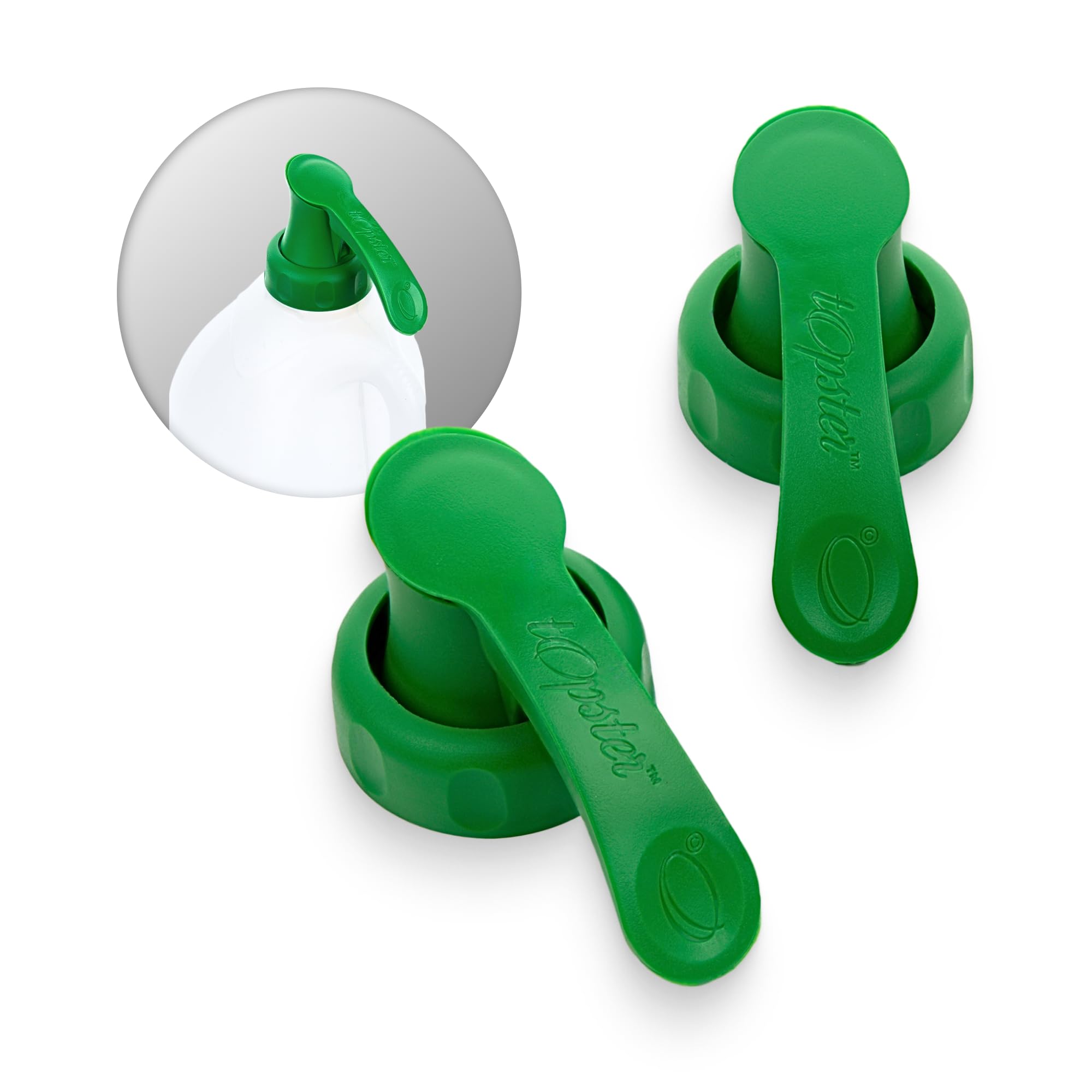 Topster Milk Top Pourers (Green) - Milk Bottle Pourers for Plastic Bottles, for Semi-Skimmed Milk Plastic Milk Bottles, Eliminates Milk Spillage, Mess & Drips Around The Kitchen & Fridge, (Pack of 2)
