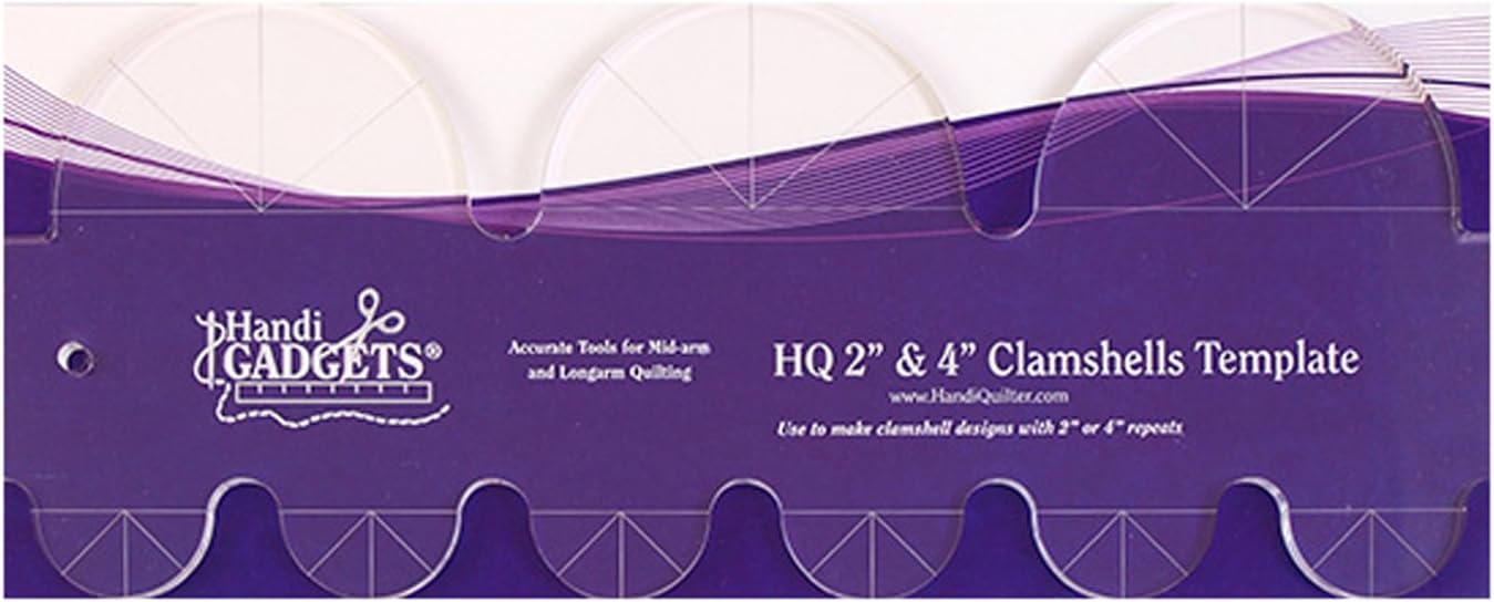 HQ 2-inch and 4-inch Clamshell Template: For Clamshell Designs with 2" or 4" Repeats