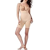 SPANX sculpt Power Series Open-Bust Mid-Thigh Bodysuit - Level 4 Compression - Lightweight Body Shaper - Shapewear for Women