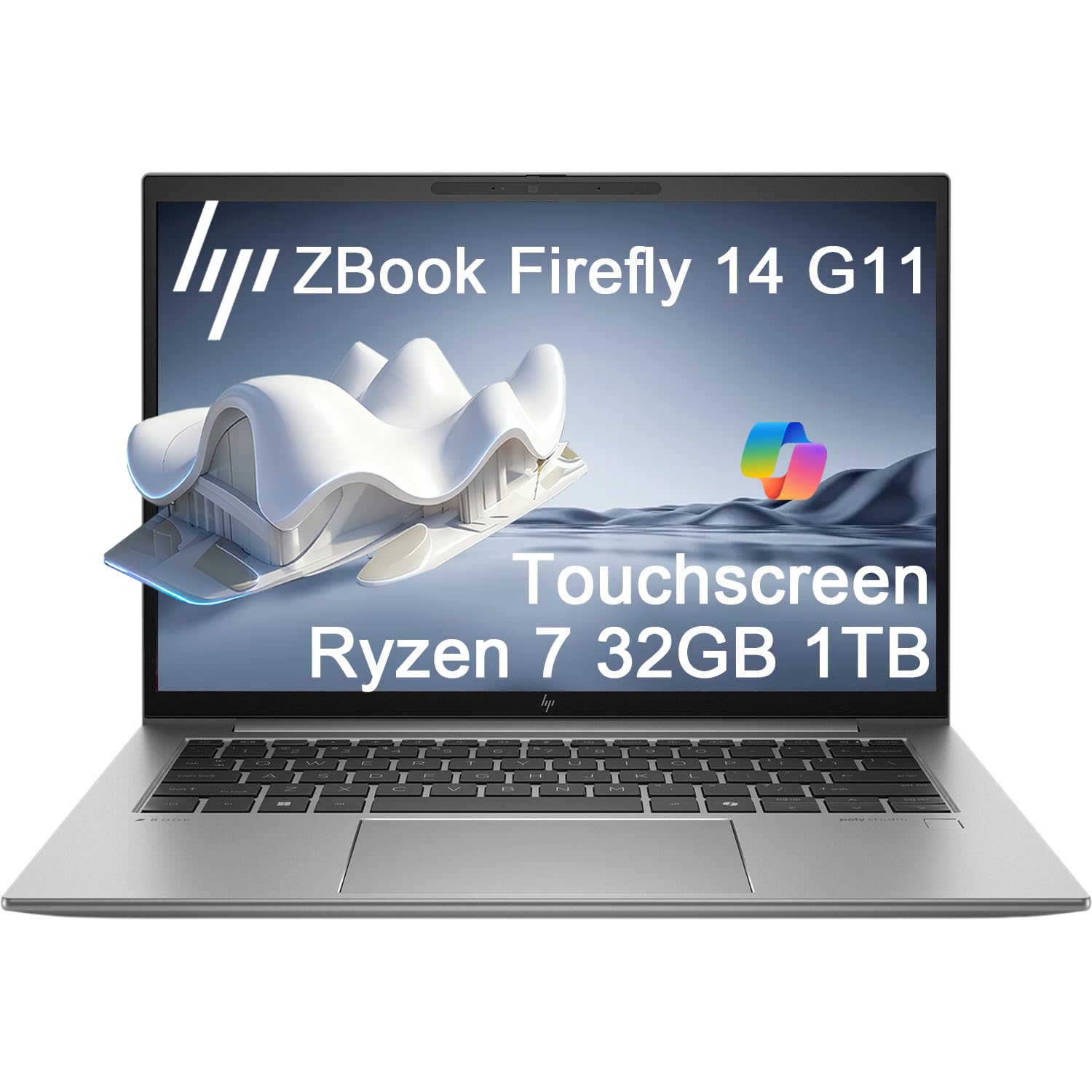 HP ZBook Firefly 14 G11 Mobile Workstation Laptop (14" FHD+ Touchscreen, 32GB DDR5, 1TB SSD, AMD Ryzen 7 8840HS (> Intel i7-1355U)) for Engineer, Designer, 2 x Thunderbolt 4, IR Webcam, Win 11 Pro