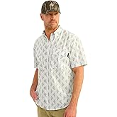 Nomad Men's Huntley Short Sleeve Button Down Hunting Lifestyle Shirt, White, Large