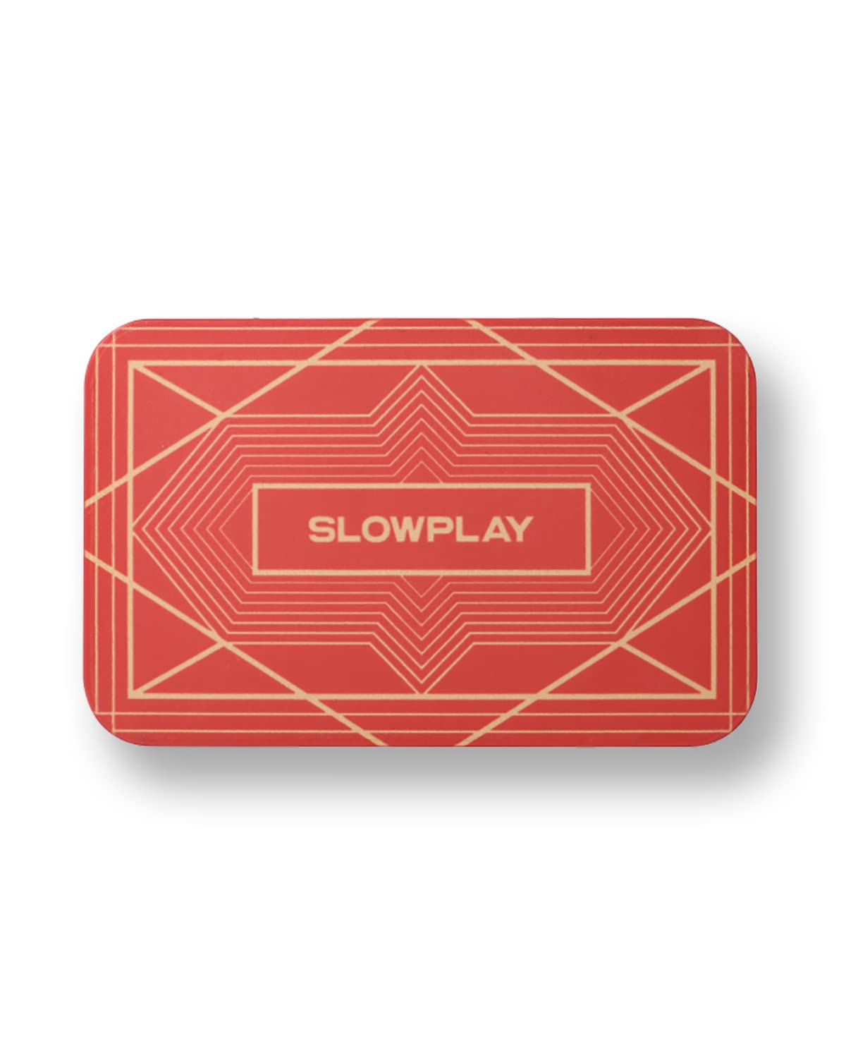 SLOWPLAY Rectangular Poker Chips Plaques in Red, Pack of 10 Pcs, European Style Professional Plaques Without Denomination, 34-Gram Ceramic Composite