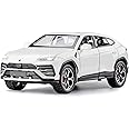 SASBSC Toy Cars for Boys Car Toys for 3 4 5 6 7 8 Year Old Boy Metal Cars for Kids Diecast Model Cars with Light and Sound Birthday Gifts (White, 1:24)