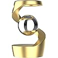 Apqdw Kinetic Desk Spinning Toy, Kinetic Fidget Toys for Adults, Metal Desk Fidgets for Office for Adults, Fidget Toys for Kids Teens with Autism ADHD (Gold Silver)