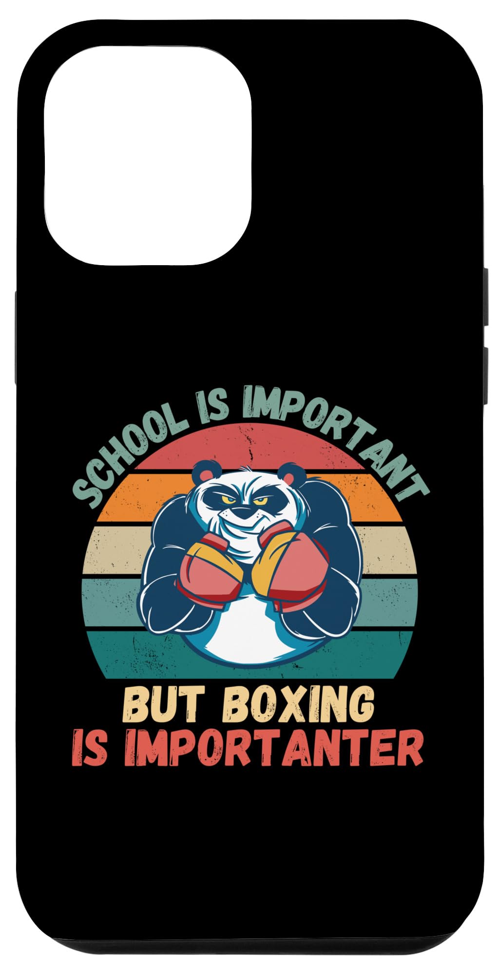 iPhone 15 Plus Retro Panda School Is Important Boxing Is Importanter Case