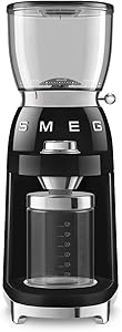 Smeg 50's Retro Style Aesthetic Coffee Grinder, CGF01 (Black)