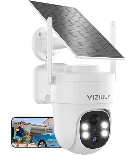 DEKCO Solar Security Camera Outdoor Wireless, Battery Powered Panoramic Pan Tilt Zoom Auto Motion Tracking True 2k Color Night Vision Spotlight 2 Way Talk