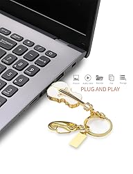 ZJR USB Flash Drives 128gb Cute Violin Shape Thumb