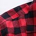 OCHENTA Men's Button Down Plaid Flannel Shirt, Long Sleeve Casual Tops N056 Red Black Asian 3XL - US L