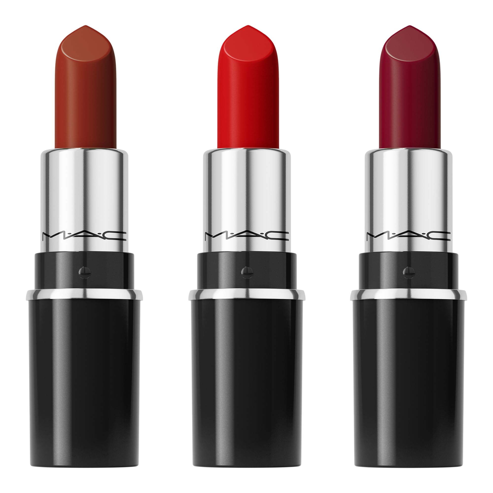 MAC Everyday Luxury Mini Lustreglass Lipstick Trio, Red, 3 Piece Set