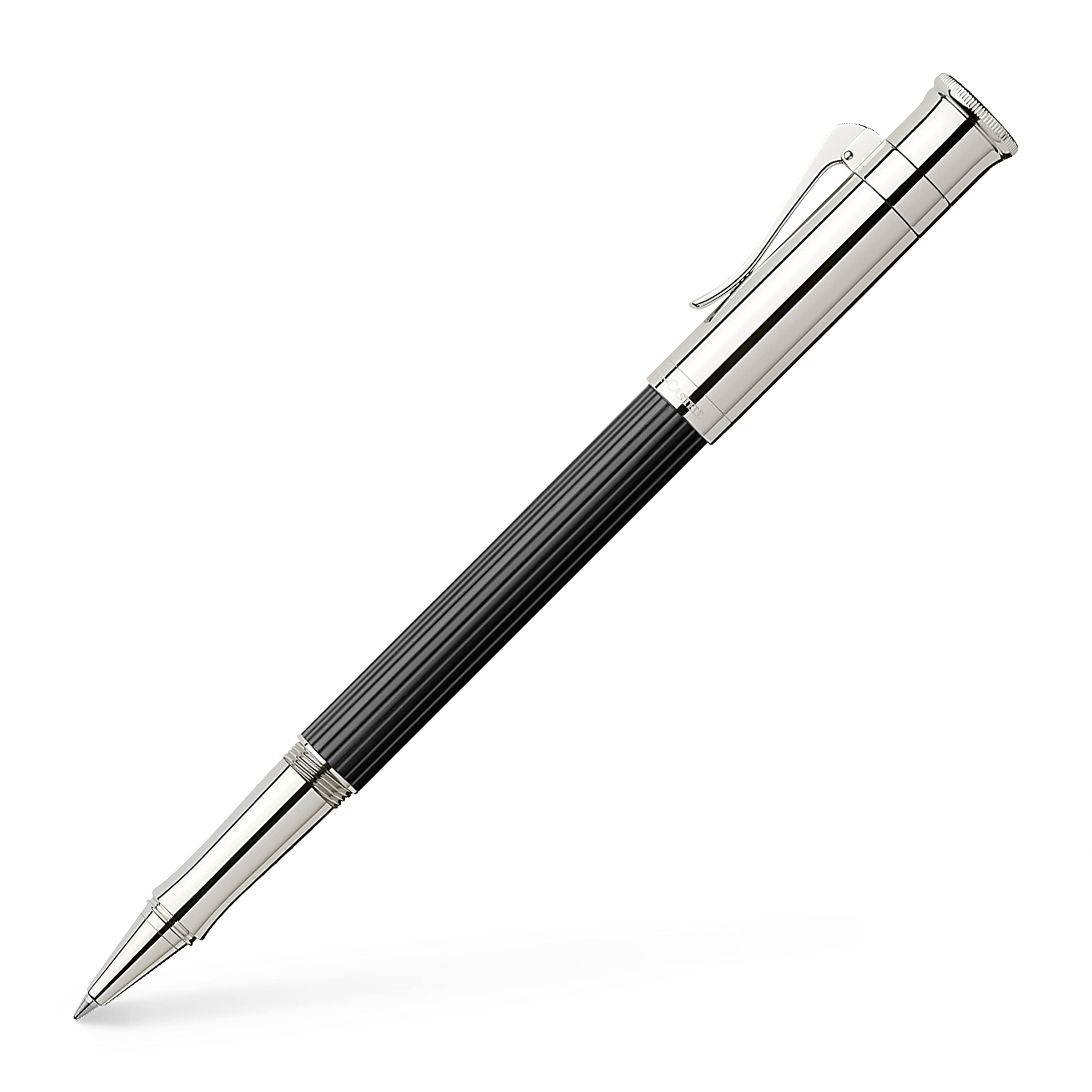 Graf von Faber-Castell Classic Platinum Plated Rollerball Pen - Ebony, 145511