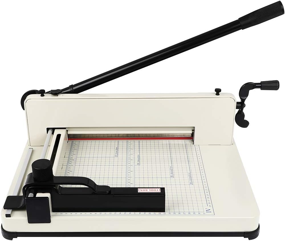 Paper Scrap Paper Cutter 17 inch Heavy Duty 500 Sheet A3 A4 B4 B5 A5 B6 B7 Metal Base Guillotine Trimmer for Office Home