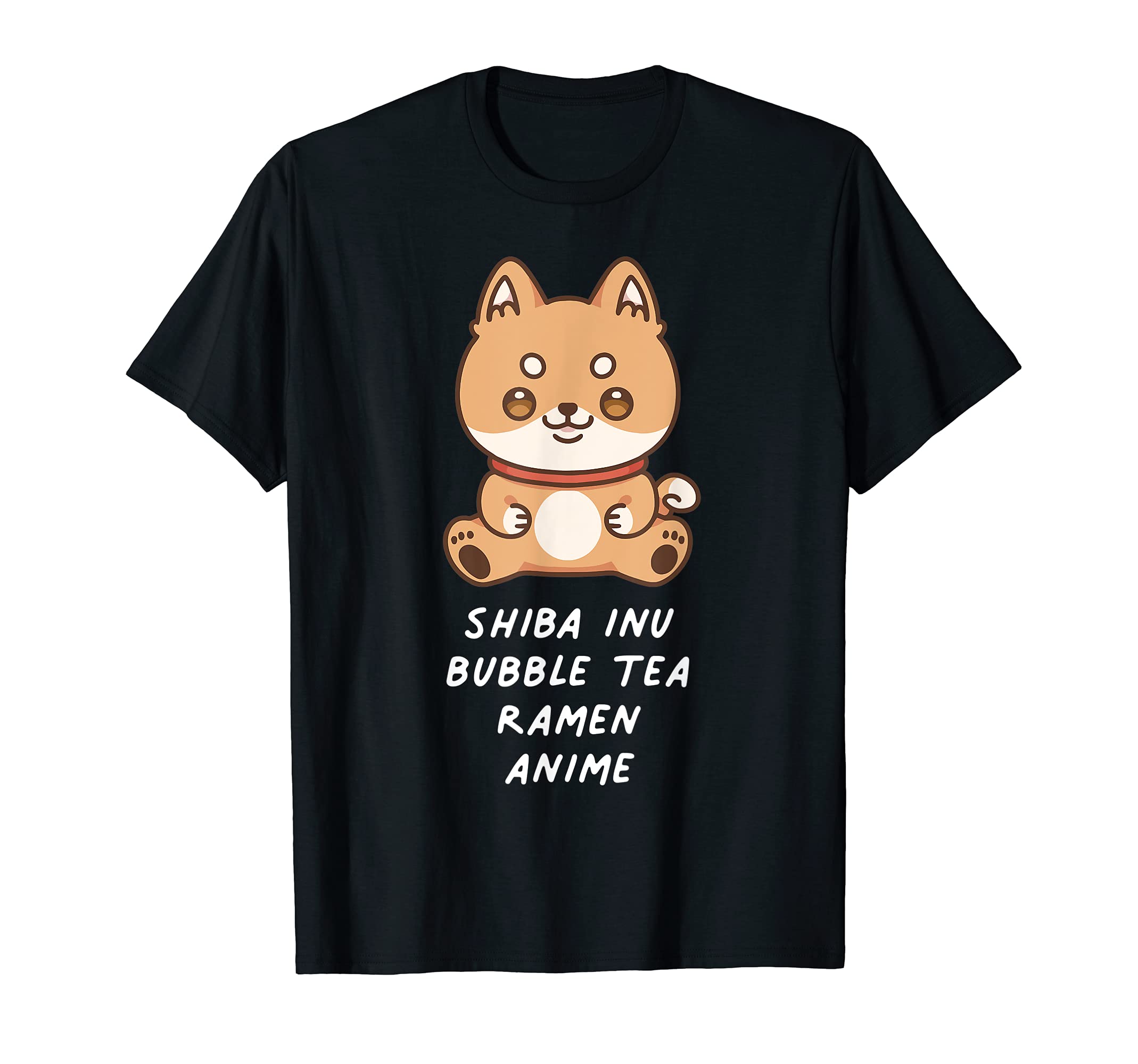 Shiba Inu Bubble Tea Ramen Anime Japanese Kawaii Dog Owner T-Shirt