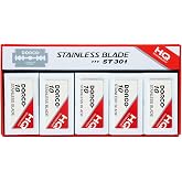 Dorco Double Edge Razor Blades &acirc;&euro;&ldquo; Stainless Steel, Dispenser Box with Used Blade Disposal Area, 14/16&acirc;&euro; x 1-11/6&acirc;&euro; , for Hair Stylists and Barbers, D212, 10 Count (Pack of 10)