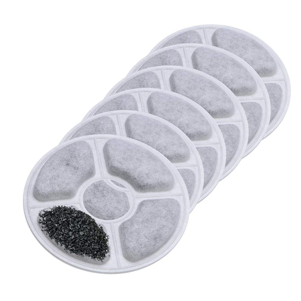 yuyte Pet Drinking Water Dispenser, for Cats and Small Dogs with 2 Charcoal Filters, 2 Liters