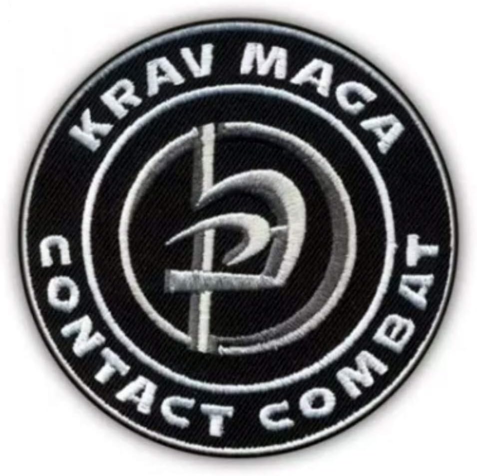 Lot de 2 - Krav MAGA - Contact Combat - Noir VeIcro - Emblème brodé