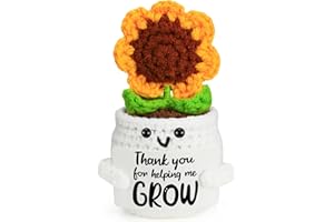 MBL Sunflower Christmas for Women Teacher - Thank You Appreciation Emotional Inspirational Support Crochet Sunflowers Gifts for Men Coworker Boss Lady Friend Thanksgiving Retirement Stocking Stuffers