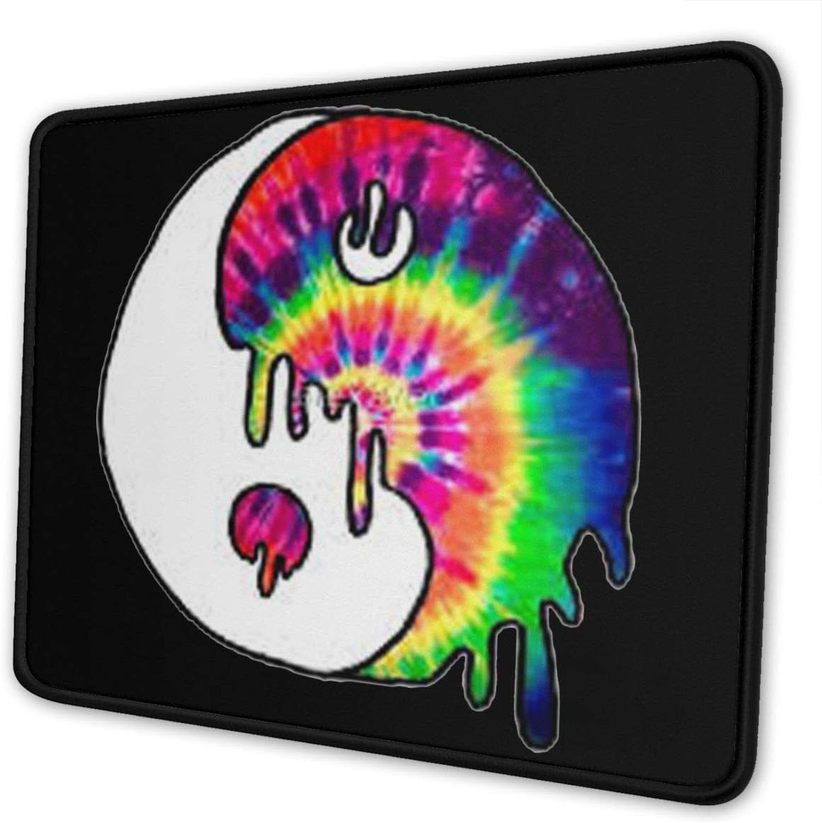 Drippy Trippy Tie Dye Yin Yang Mouse Pad NonSlip Rubber