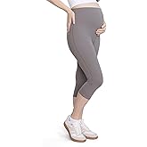 Motherhood Maternity Women's Over The Belly Active Capri Pregnancy Legging