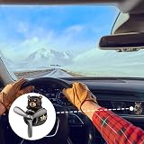 URAQT Bear Pilot Retro Car Air Freshener with 2 Fragrance Tablets Black view 8