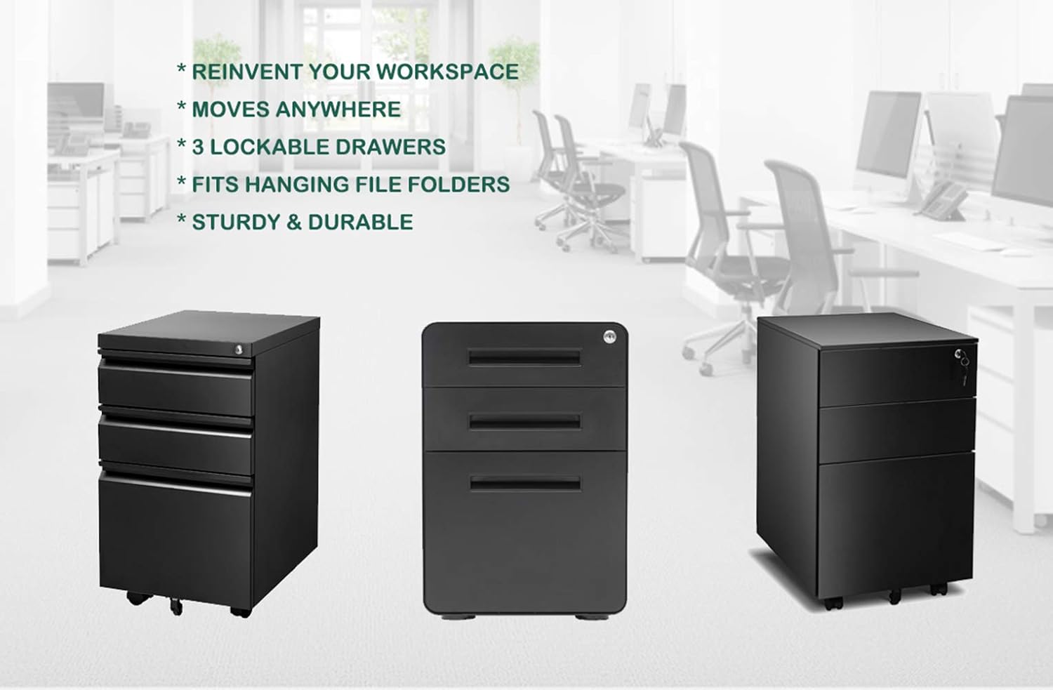 Locking File Cabinet Rolling Metal Filing Cabinet 3 Drawer Mobile File Cabinet With Lock Legal Letter Size Mobile File Cabinets