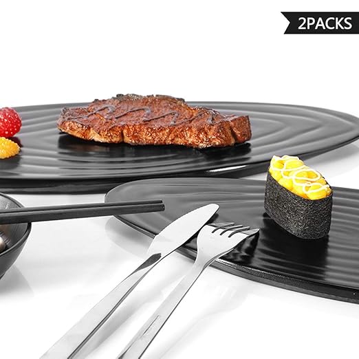 Platos de aperitivos, juego de 2, 100% melamina, duradero ...